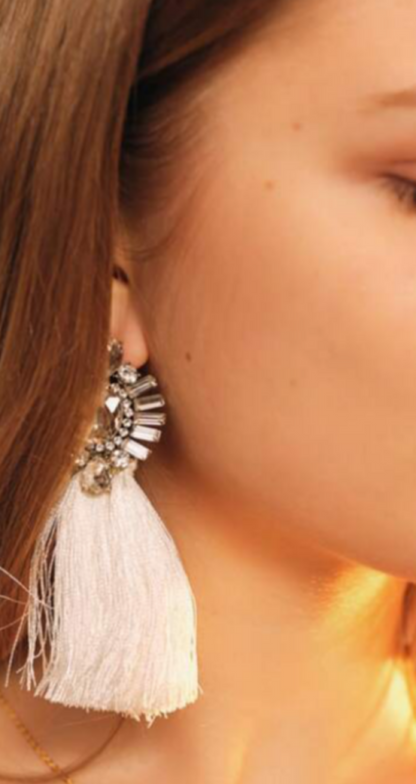 Pure White Tassel | Earrings