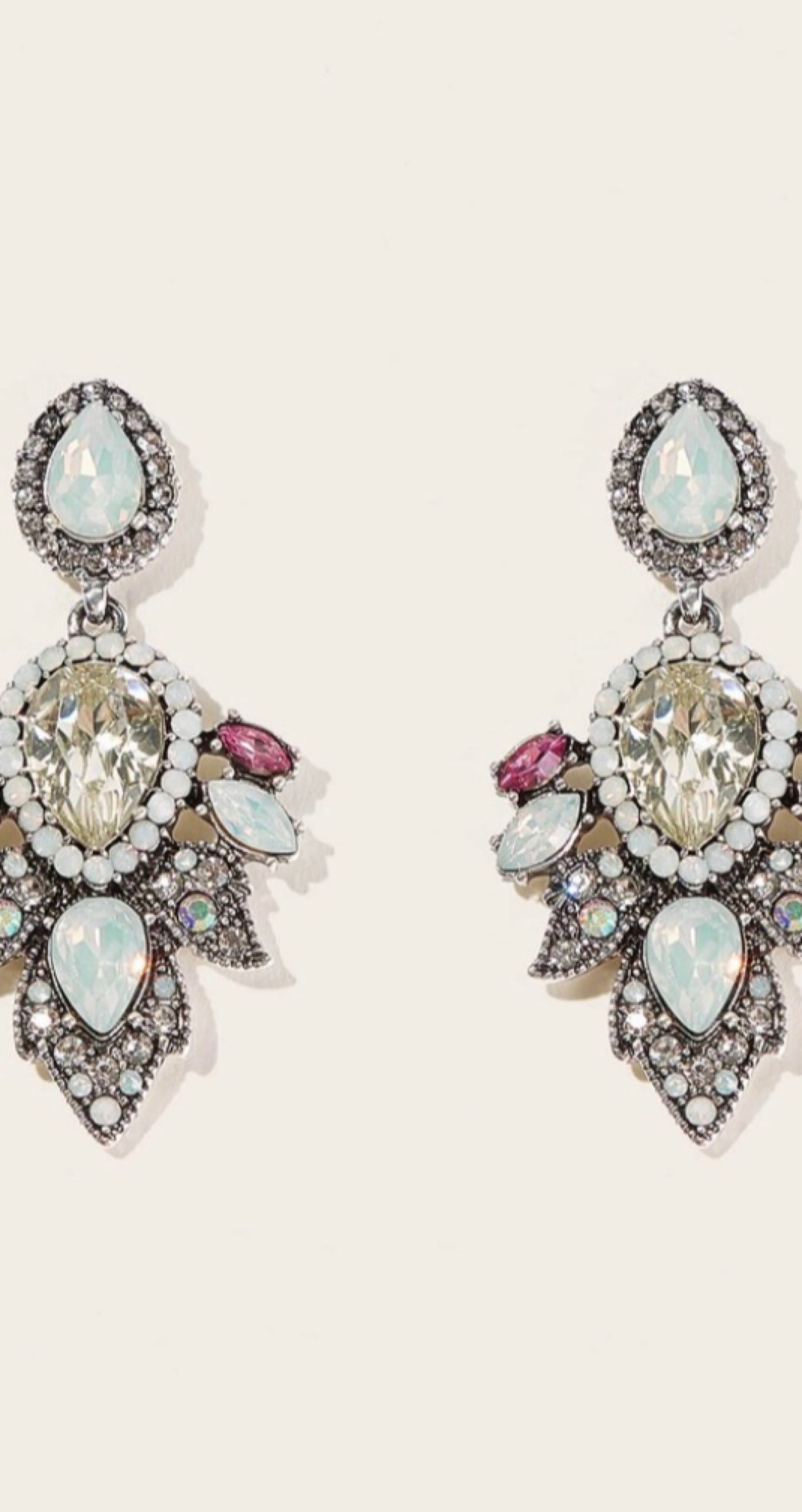 Dangle Rhinestone Drop| Earrings