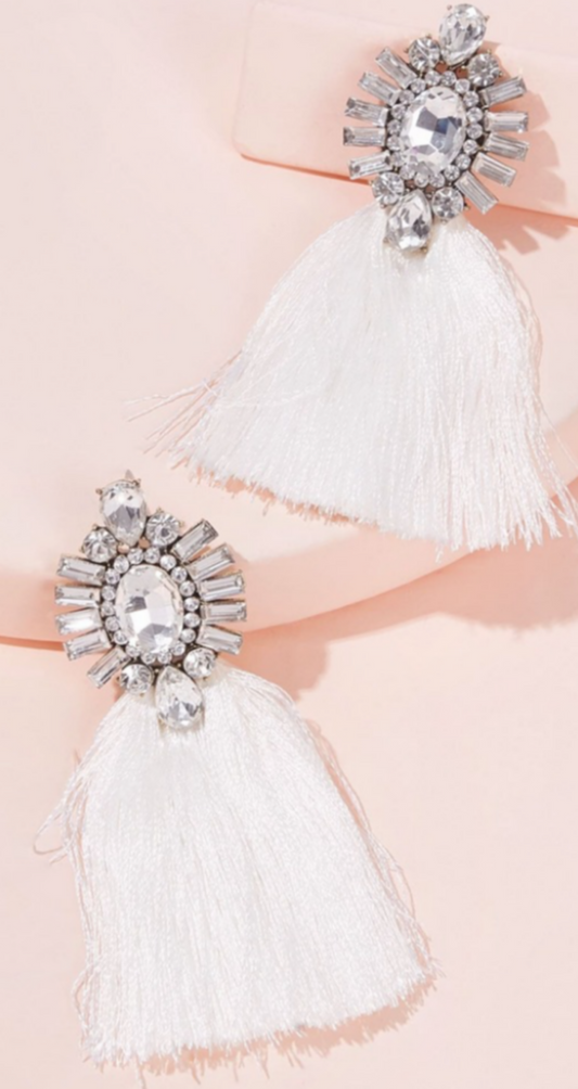 Pure White Tassel | Earrings